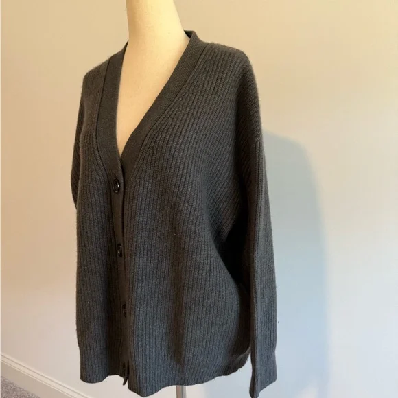 Jenni Kayne dark gray cocoon cashmere cardigan sweater size XXS - Picture 4 of 8